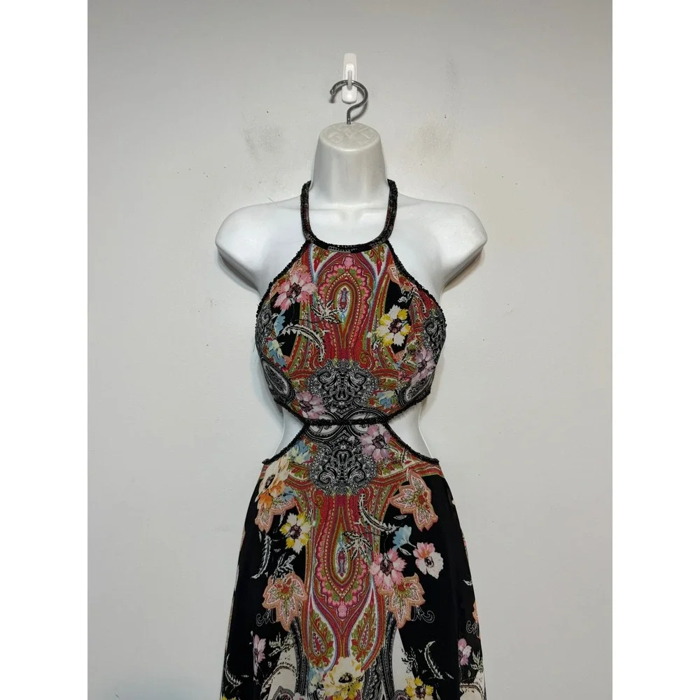 Colette Mon Cheri Boho Glam Formal Prom Dress Womens Size 0 Cutouts‎ Y2K Indie